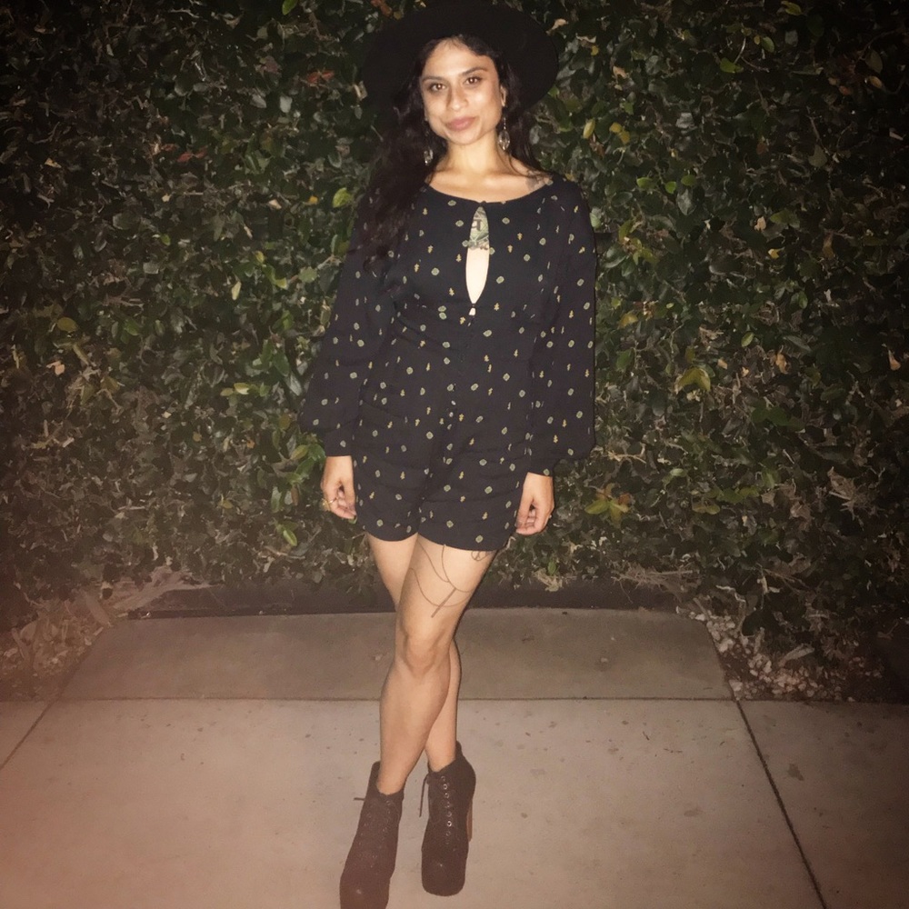 Free People Navy blue romper